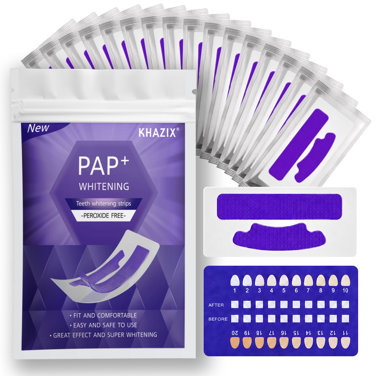 Teeth Whitening Strips Crest - 1/7 pairs Teeth Whitening Strips for