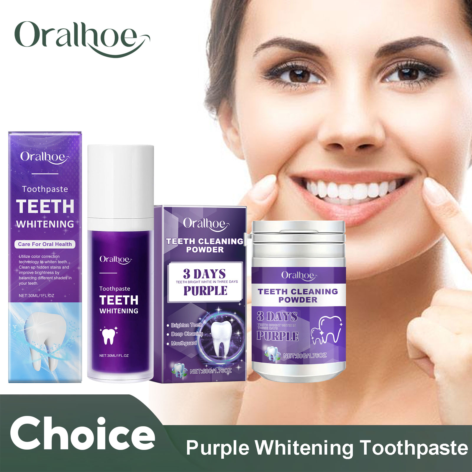 Teeth Whitening Diy - Purple Corrector Teeth Whitening Toothpaste Deep