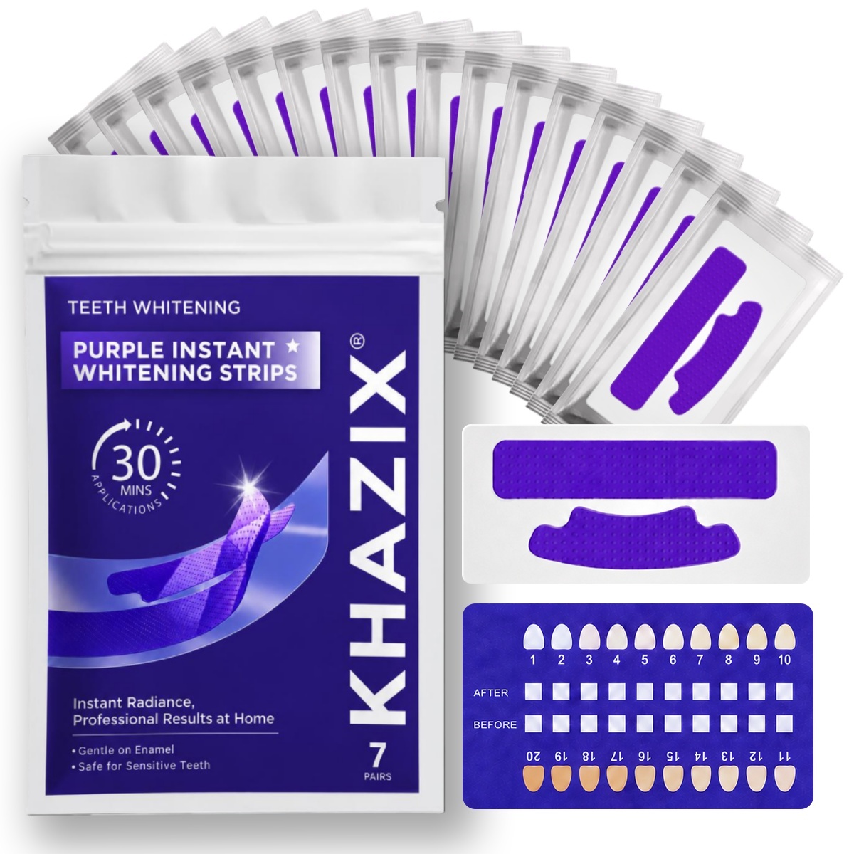 Teeth Whitening Strips Crest - 1/7 Pairs Teeth Whitening Strips for