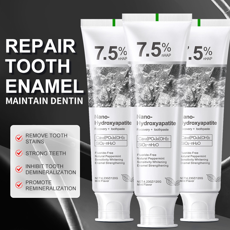 Remineralizing Toothpaste - 7.5% Hydroxyapatite Probiotic Whitening Toothpaste Enamel