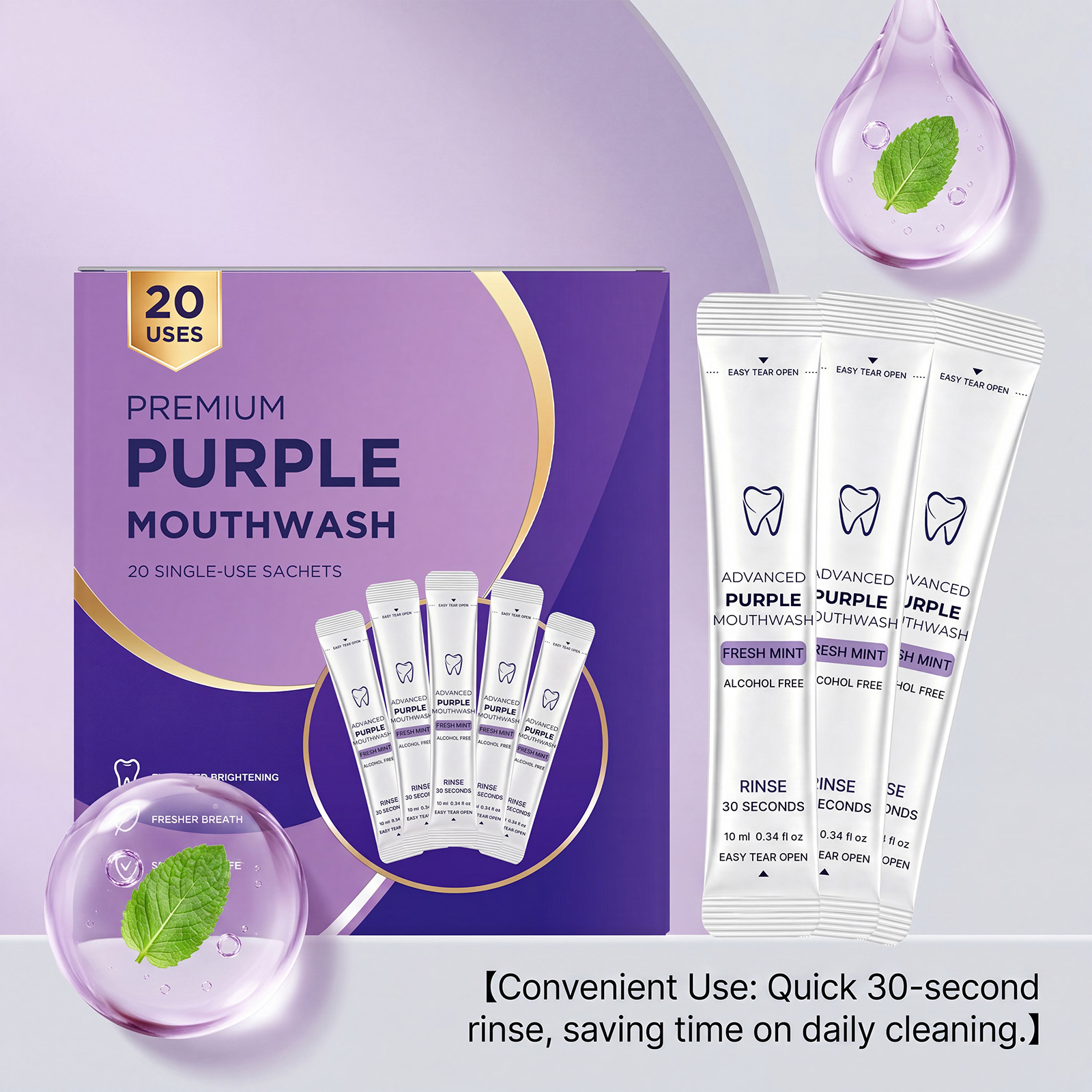 20/40 Pack Purple Mouthwash Fo - đánh giá và giá Teeth Whitening Mouthwash
