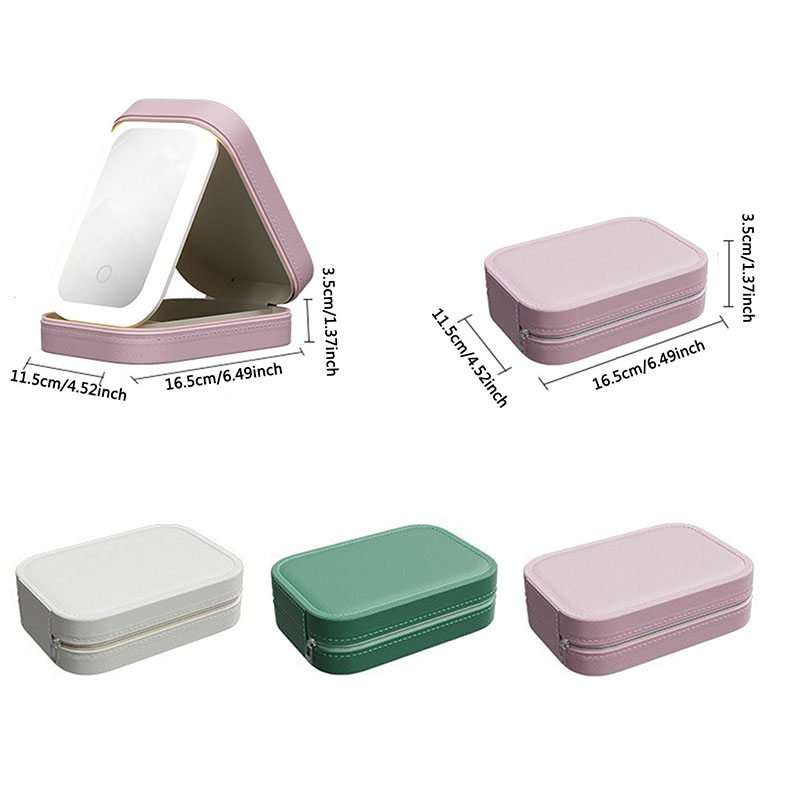 LED Makeup Bag With Mirror For - đánh giá và giá Led Mouth Tray