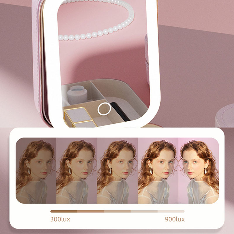 LED Makeup Bag With Mirror For - đánh giá và giá Led Mouth Tray
