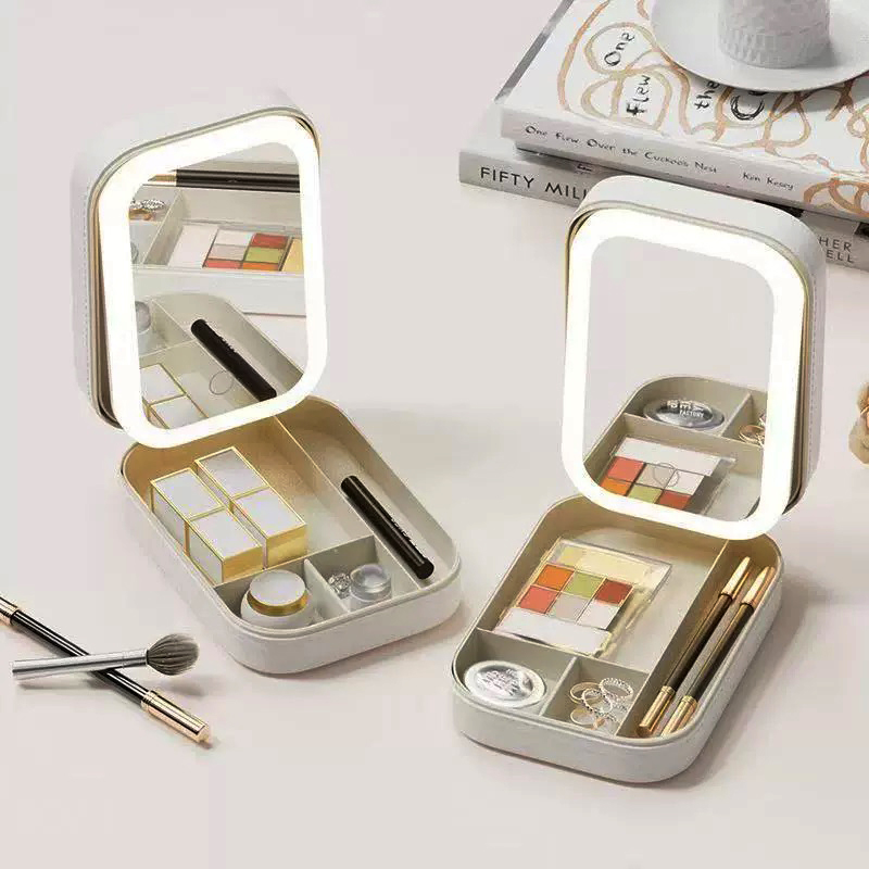 Smart LED Makeup Case With Mir - đánh giá và giá Led Mouth Tray