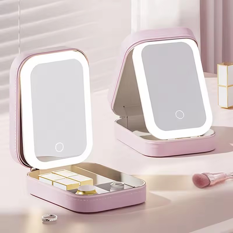 Smart LED Makeup Case With Mir - đánh giá và giá Led Mouth Tray
