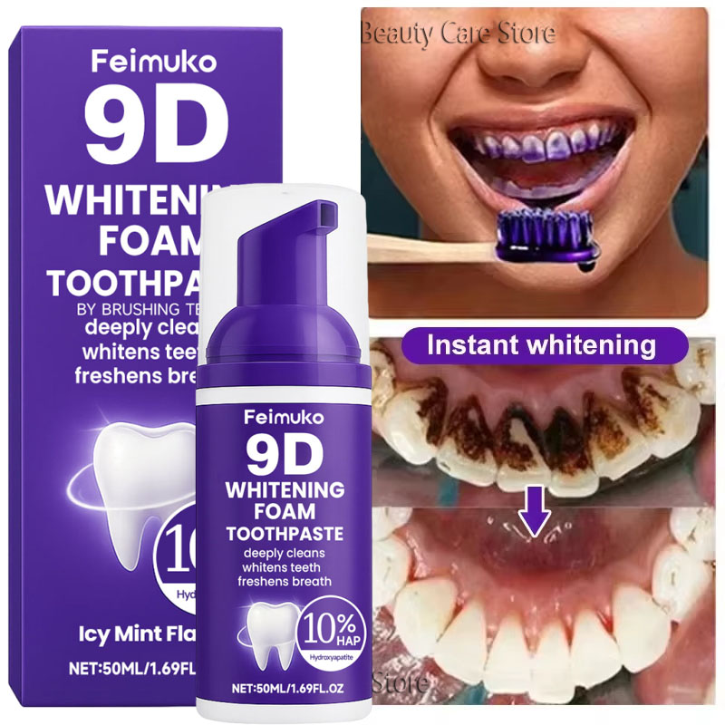 9D Purple Teeth Whitening Toot - đánh giá và giá Remineralizing Toothpaste