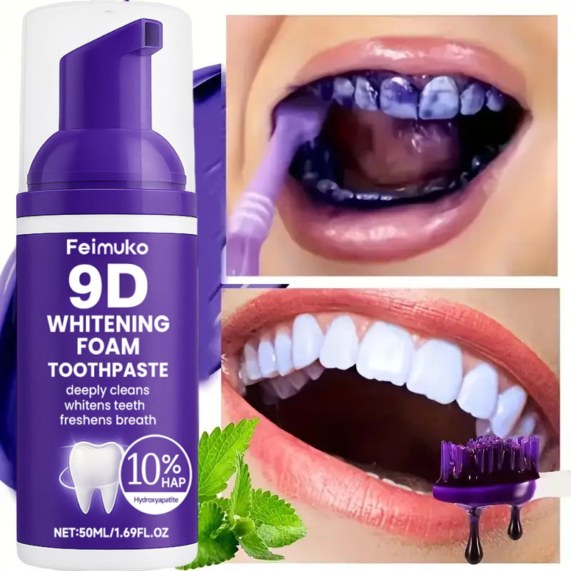 9D Purple Teeth Whitening Toot - đánh giá và giá Remineralizing Toothpaste