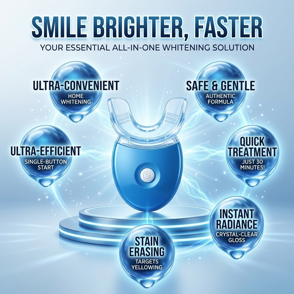 Wireless Cold LED Blue Light T - đánh giá và giá Teeth Whitening Kit At Home