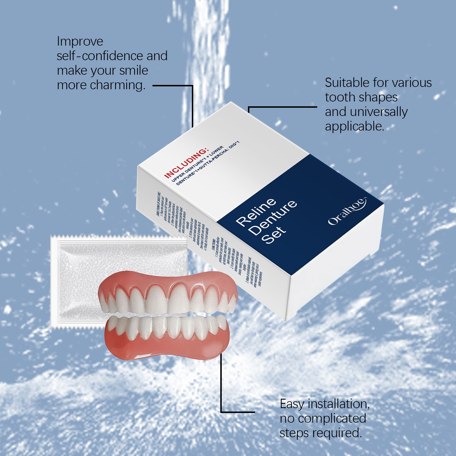 False Teeth Dentures Temporary - đánh giá và giá Teeth Whitening Veneers