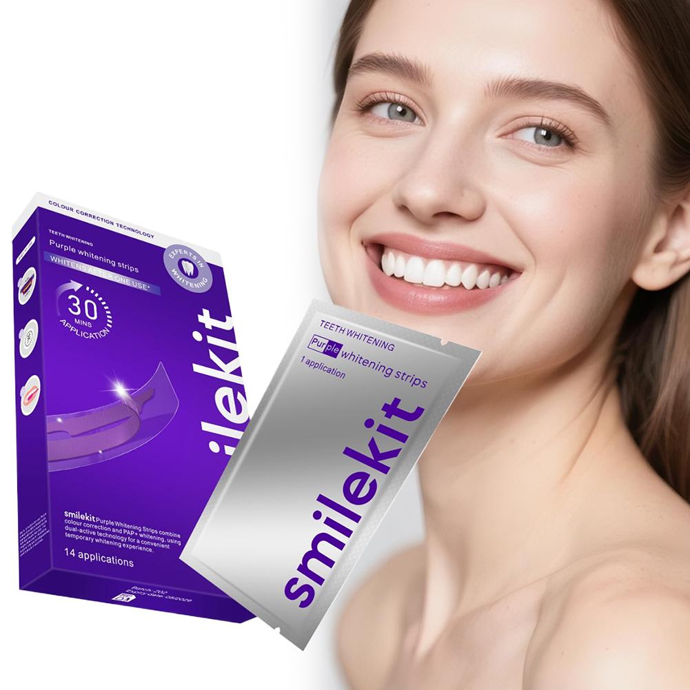 Smilekit Teeth Whitening Stri - đánh giá và giá Teeth Whitening Strips Crest
