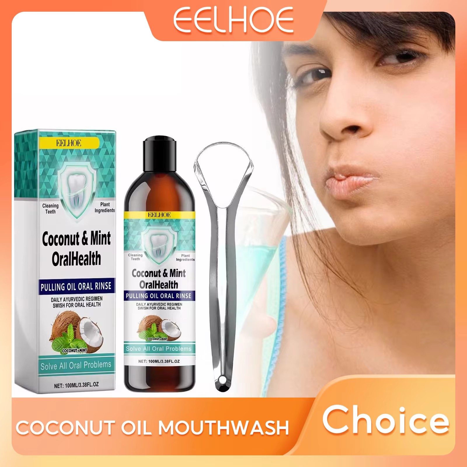 EELHOE Mint Coconut Oil Pullin - đánh giá và giá Teeth Whitening With Coconut Oil