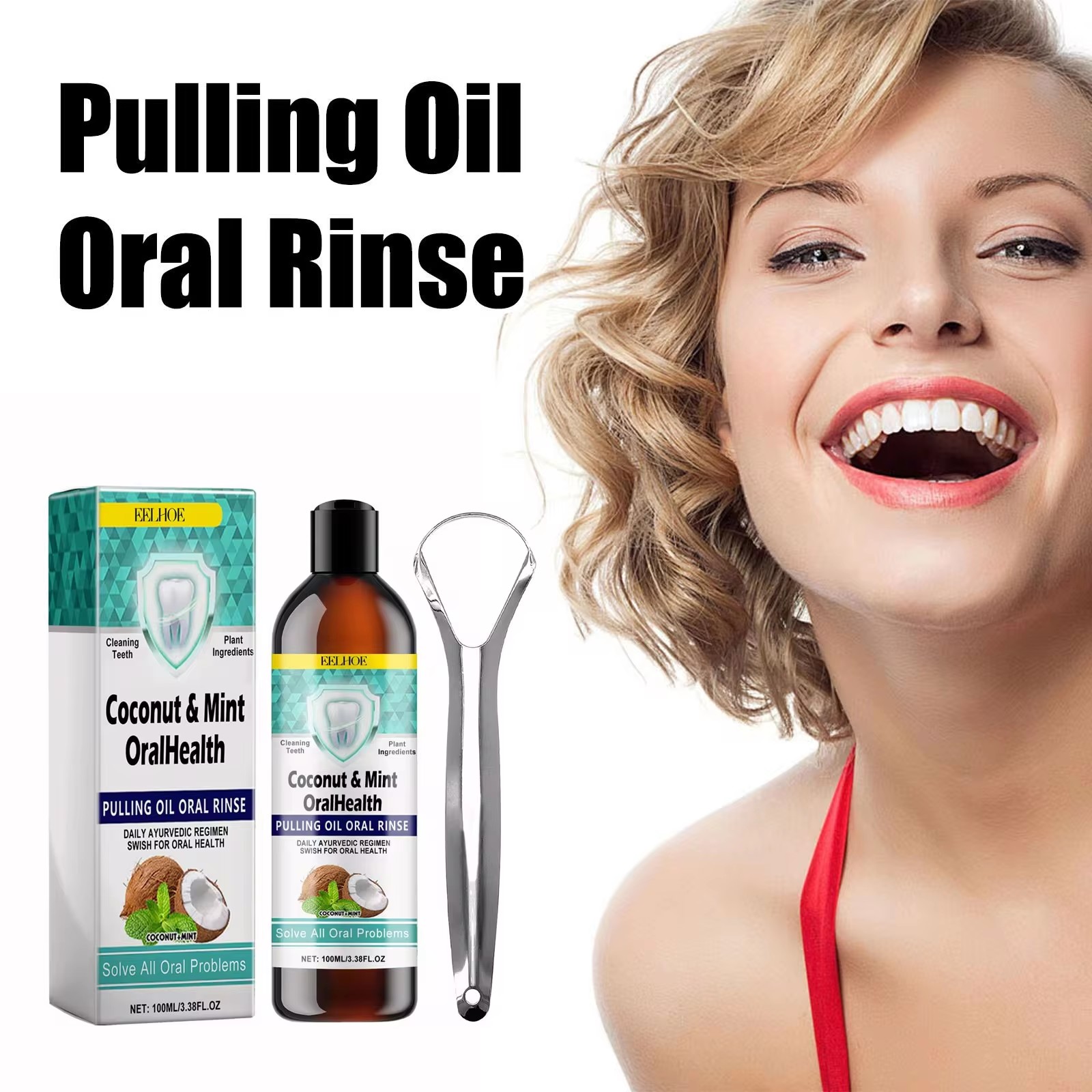 EELHOE Mint Coconut Oil Pullin - đánh giá và giá Teeth Whitening With Coconut Oil