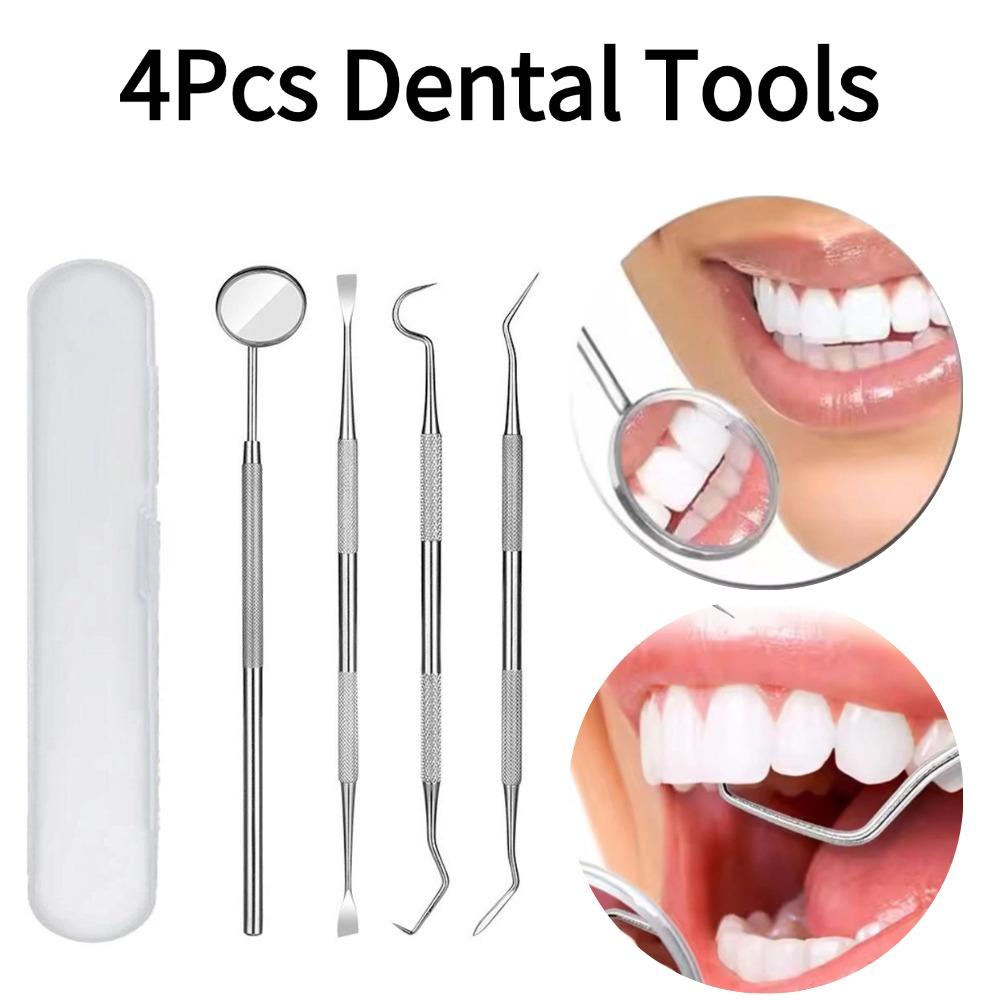 4PCS Oral Care Tool Kit Stainl - đánh giá và giá Teeth Whitening Mouthwash