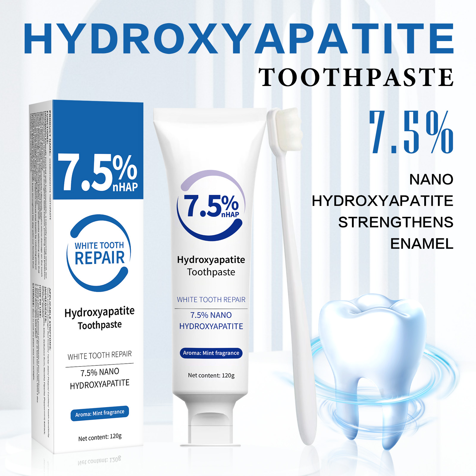120g Hydroxyapatite Toothpaste - đánh giá và giá Remineralizing Toothpaste