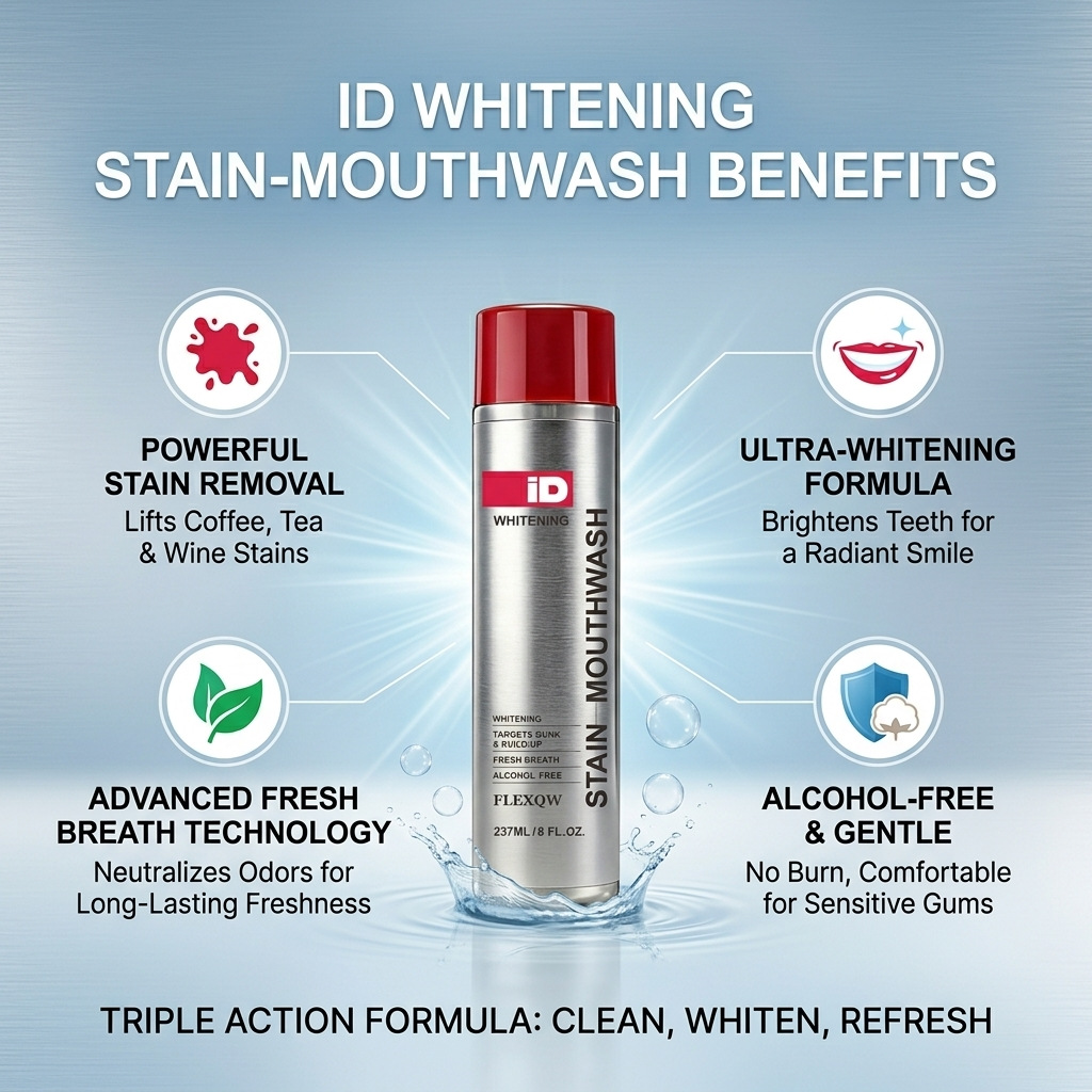 Hismile ID Whitening Stain Mou - đánh giá và giá Teeth Whitening Mouthwash