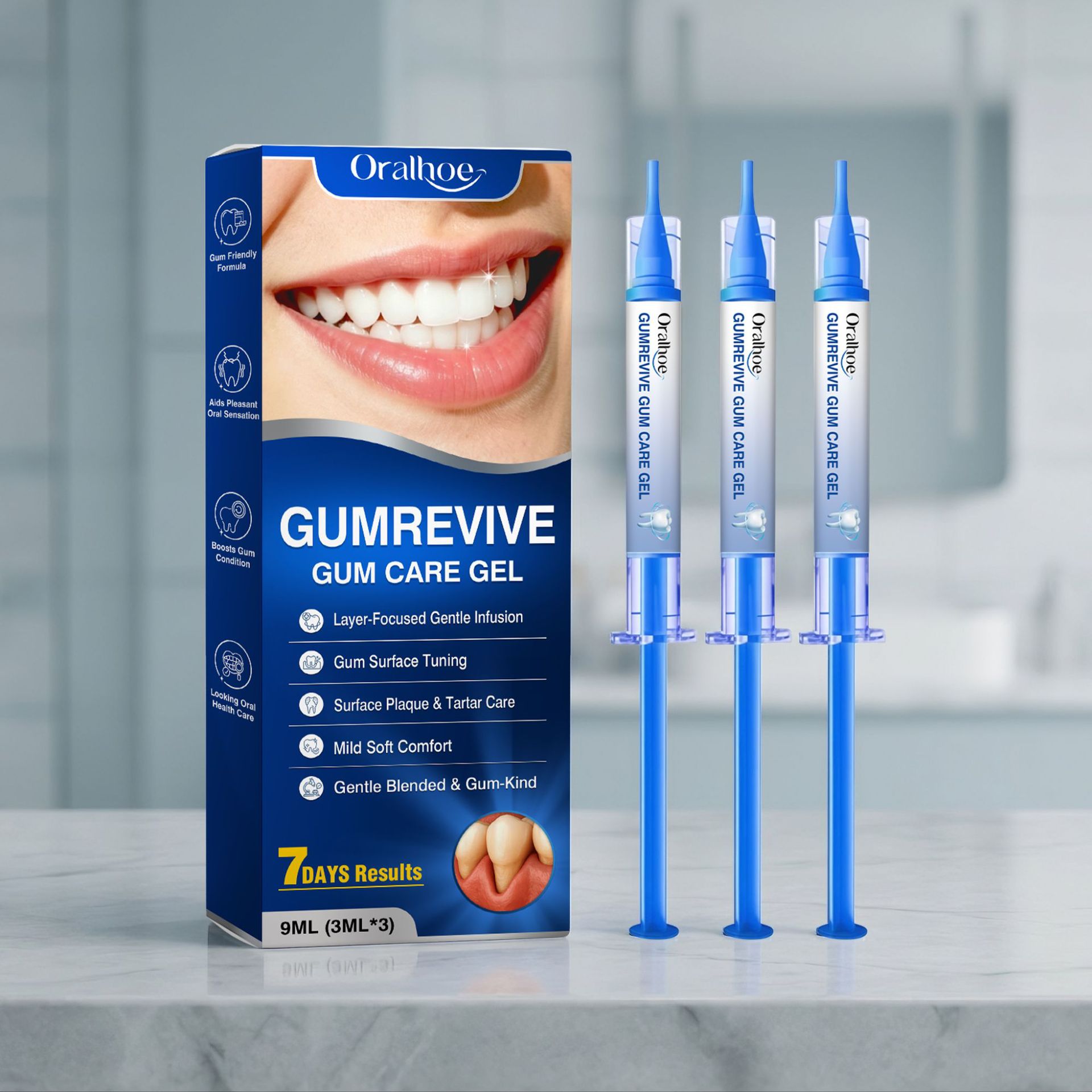 Oral Care Gel 3Pcs Gum Cleanin - đánh giá và giá Teeth Whitening Kit At Home