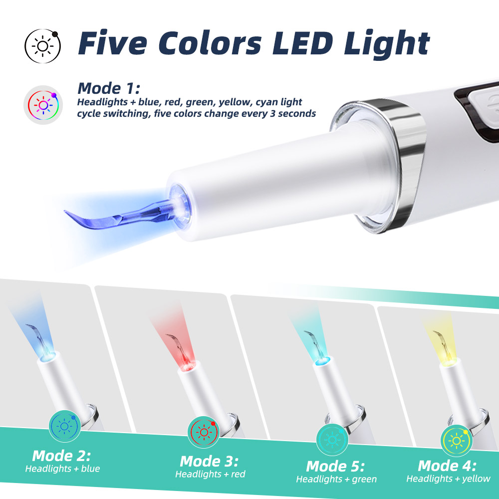 5 LED Light Ultrasonic Tooth C - đánh giá và giá Teeth Whitening Mouthwash