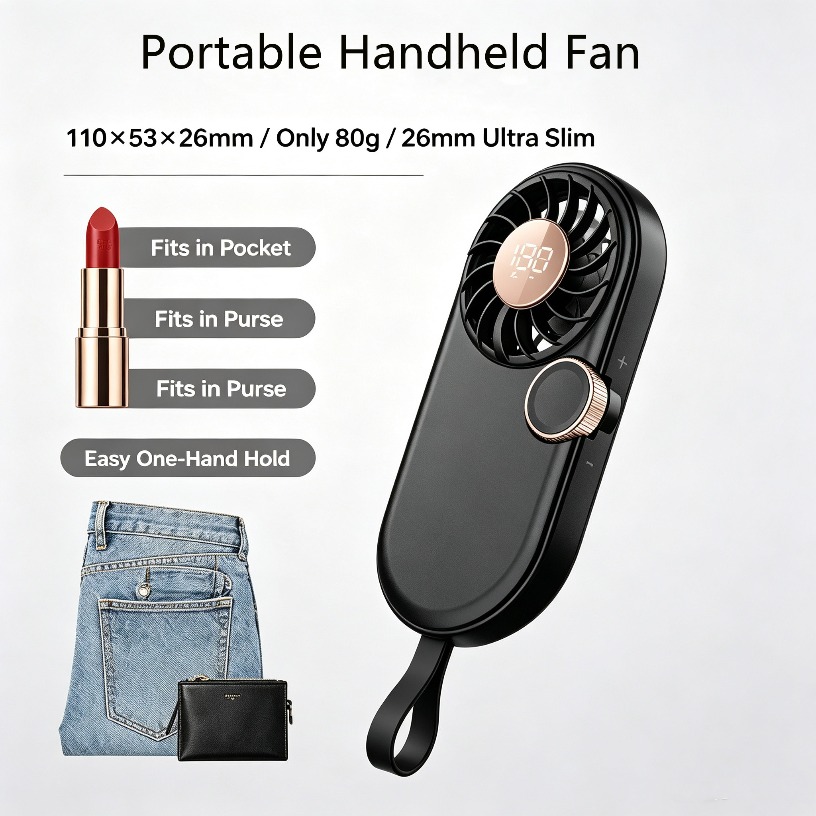 11000RPM Mini Pocket Fan Lipst - đánh giá và giá Led Mouth Tray