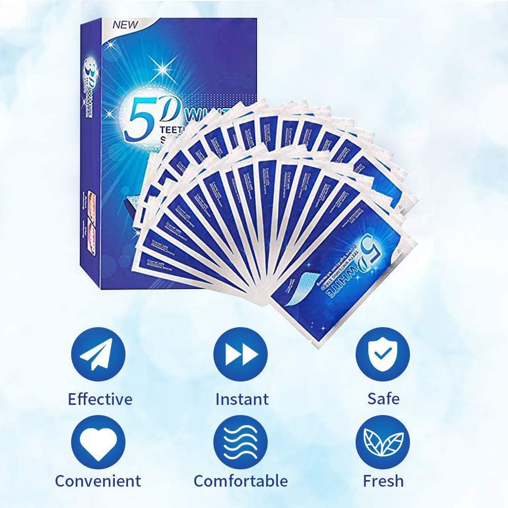5D White Teeth Whitening Strip - đánh giá và giá Teeth Whitening Gels Used By Dentists