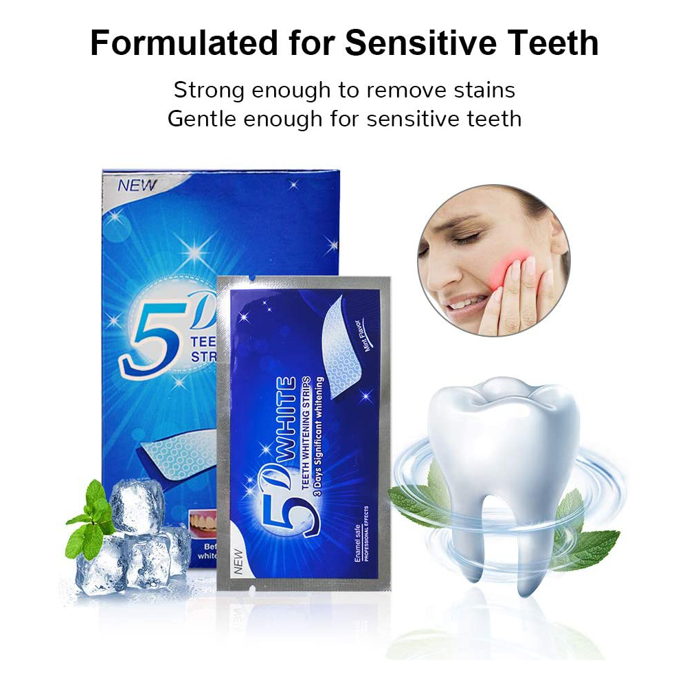 5D White Teeth Whitening Strip - đánh giá và giá Teeth Whitening Gels Used By Dentists