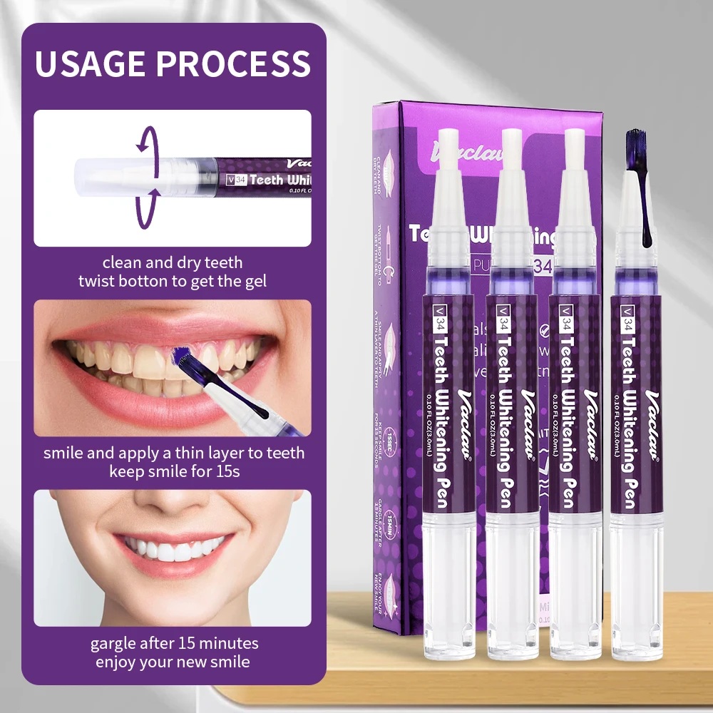 Vaclav V34 Purple teeth whiten - đánh giá và giá Teeth Whitening Gels Used By Dentists