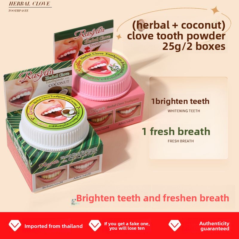 Thai Clove/coconut Tooth Powde - đánh giá và giá Teeth Whitening Diy